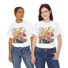 Wildflowers and Pink & Yellow Roses, Graphic T-Shirts for Women, Floral Shirt, Womens Short Sleeve, Ladies Graphic Tees #5149TTS