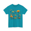 Wildflowers and Yellow Roses, Graphic T-Shirts for Women, Floral Shirt, Womens Short Sleeve, Ladies Graphic Tees #5011TTS