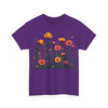 Wildflowers and Yellow Roses, Graphic T-Shirts for Women, Floral Shirt, Womens Short Sleeve, Ladies Graphic Tees #5026TTS