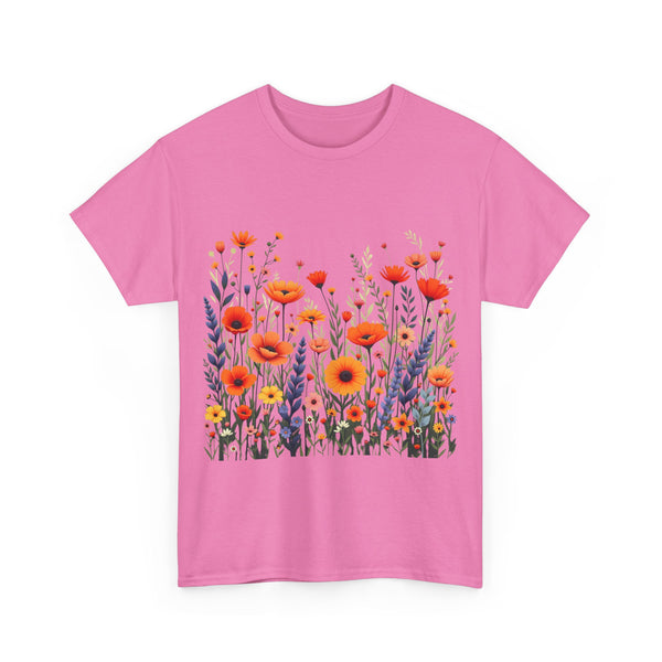 Wildflowers, Graphic T-Shirts for Women, Floral Shirt, Womens Short Sleeve, Ladies Graphic Tees #5105TTS