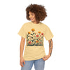 Wildflowers and Yellow Roses, Graphic T-Shirts for Women, Floral Shirt, Womens Short Sleeve, Ladies Graphic Tees #5026TTS