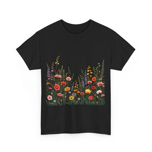 Wildflowers, Graphic T-Shirts for Women, Floral Shirt, Womens Short Sleeve, Ladies Graphic Tees #5104TTS