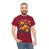 Wildflowers and Pink & Yellow Roses, Graphic T-Shirts for Women, Floral Shirt, Womens Short Sleeve, Ladies Graphic Tees #5139TTS