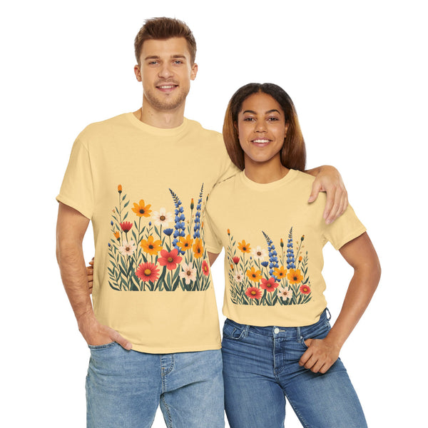 Wildflowers, Graphic T-Shirts for Women, Floral Shirt, Womens Short Sleeve, Ladies Graphic Tees #5111TTS