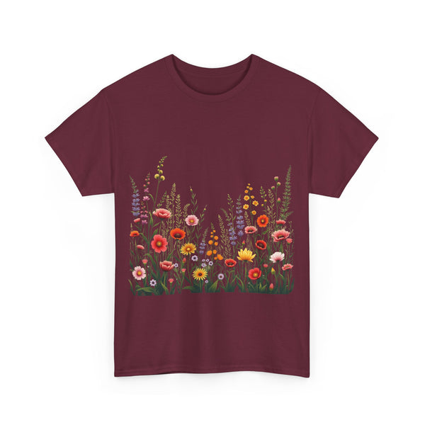 Wildflowers, Graphic T-Shirts for Women, Floral Shirt, Womens Short Sleeve, Ladies Graphic Tees #5104TTS