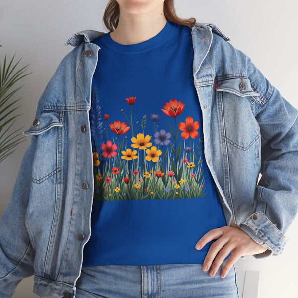 Wildflowers, Graphic T-Shirts for Women, Floral Shirt, Womens Short Sleeve, Ladies Graphic Tees #5117TTS