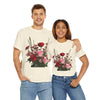 Wildflowers and Red & Pink Roses, Graphic T-Shirts for Women, Floral Shirt, Womens Short Sleeve, Ladies Graphic Tees #5132TTS