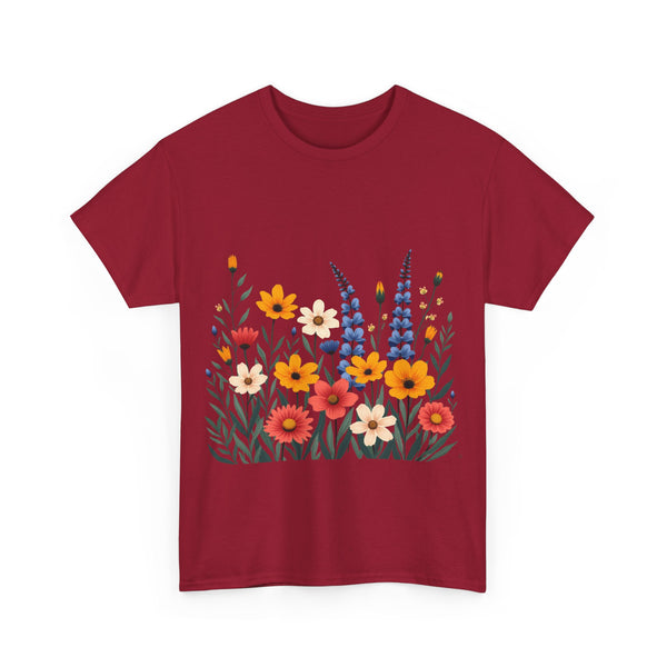 Wildflowers, Graphic T-Shirts for Women, Floral Shirt, Womens Short Sleeve, Ladies Graphic Tees #5111TTS