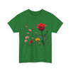 Wildflowers and a Red Rose, Graphic T-Shirts for Women, Floral Shirt, Womens Short Sleeve, Ladies Graphic Tees #5006TTS