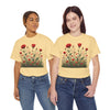 Wildflowers and Red Roses, Graphic T-Shirts for Women, Floral Shirt, Womens Short Sleeve, Ladies Graphic Tees #5032TTS