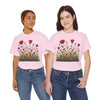 Wildflowers and Red Roses, Graphic T-Shirts for Women, Floral Shirt, Womens Short Sleeve, Ladies Graphic Tees #5032TTS