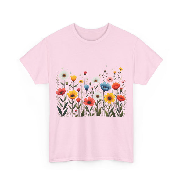 Wildflowers, Graphic T-Shirts for Women, Floral Shirt, Womens Short Sleeve, Ladies Graphic Tees #5114TTS