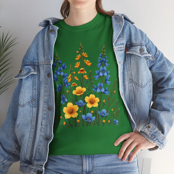 Wildflowers, Graphic T-Shirts for Women, Floral Shirt, Womens Short Sleeve, Ladies Graphic Tees #5121TTS