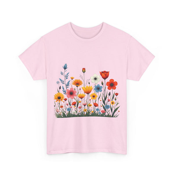 Wildflowers, Graphic T-Shirts for Women, Floral Shirt, Womens Short Sleeve, Ladies Graphic Tees #5115TTS