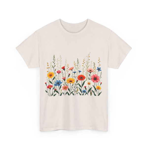 Wildflowers, Graphic T-Shirts for Women, Floral Shirt, Womens Short Sleeve, Ladies Graphic Tees #5113TTS