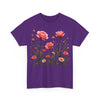 Wildflowers and Pink Roses, Graphic T-Shirts for Women, Floral Shirt, Womens Short Sleeve, Ladies Graphic Tees #5022TTS