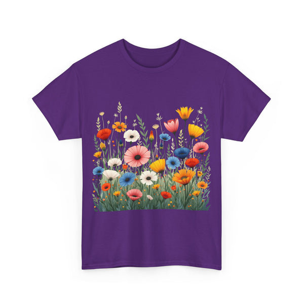 Wildflowers, Graphic T-Shirts for Women, Floral Shirt, Womens Short Sleeve, Ladies Graphic Tees #5108TTS