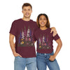 Wildflowers, Graphic T-Shirts for Women, Floral Shirt, Womens Short Sleeve, Ladies Graphic Tees #5124TTS