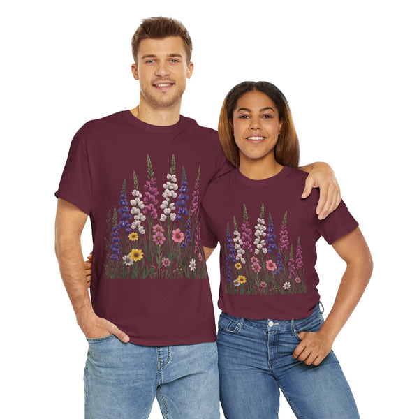 Wildflowers, Graphic T-Shirts for Women, Floral Shirt, Womens Short Sleeve, Ladies Graphic Tees #5124TTS