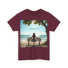 My Happy Place, Woman on Bench, Looking at Waves,  Safe Place T-Shirt, Finding My Happy Place Top, Ocean Waves,  #5003STS