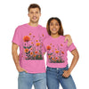 Wildflowers and Orange Roses, Graphic T-Shirts for Women, Floral Shirt, Womens Short Sleeve, Ladies Graphic Tees #5046TTS