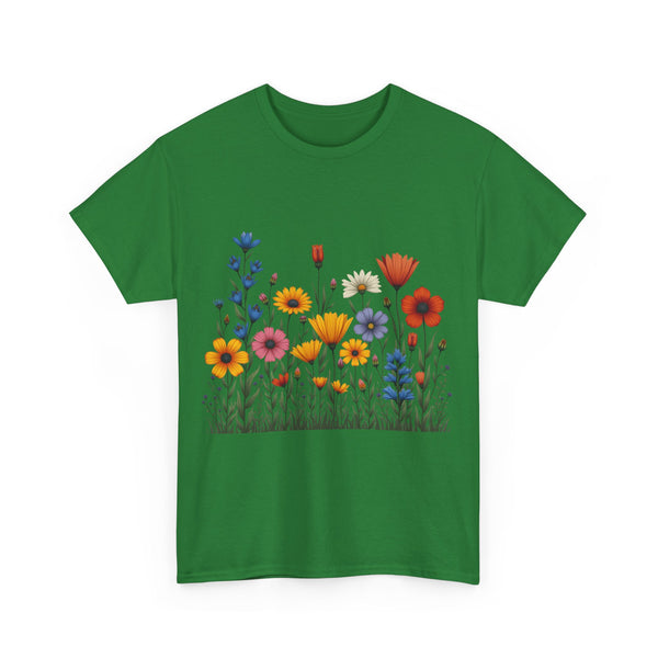 Wildflowers, Graphic T-Shirts for Women, Floral Shirt, Womens Short Sleeve, Ladies Graphic Tees #5116TTS