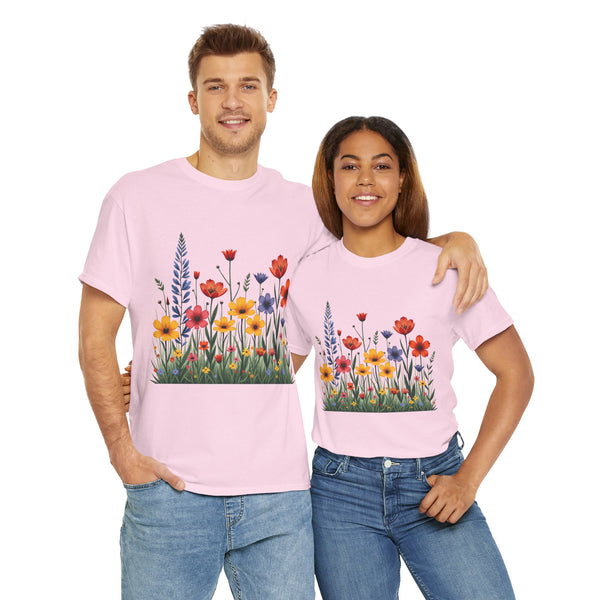 Wildflowers, Graphic T-Shirts for Women, Floral Shirt, Womens Short Sleeve, Ladies Graphic Tees #5117TTS