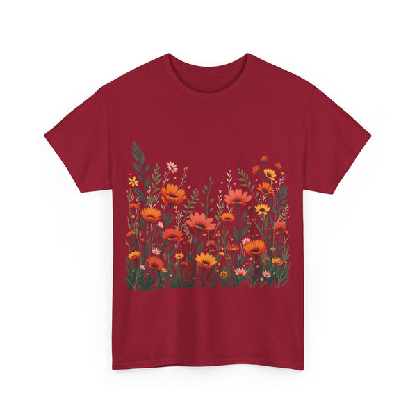 Wildflowers, Graphic T-Shirts for Women, Floral Shirt, Womens Short Sleeve, Ladies Graphic Tees #5102TTS