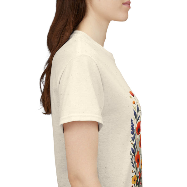 Wildflowers, Graphic T-Shirts for Women, Floral Shirt, Womens Short Sleeve, Ladies Graphic Tees #5105TTS