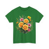 Wildflowers and Yellow Roses, Graphic T-Shirts for Women, Floral Shirt, Womens Short Sleeve, Ladies Graphic Tees #5135TTS
