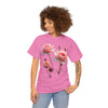Wildflowers and Pink Roses, Graphic T-Shirts for Women, Floral Shirt, Womens Short Sleeve, Ladies Graphic Tees #5019TTS