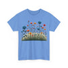 Wildflowers and Blue Roses, Graphic T-Shirts for Women, Floral Shirt, Womens Short Sleeve, Ladies Graphic Tees #5050TTS