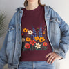 Wildflowers, Graphic T-Shirts for Women, Floral Shirt, Womens Short Sleeve, Ladies Graphic Tees #5111TTS
