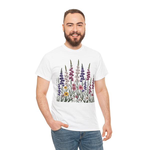 Wildflowers, Graphic T-Shirts for Women, Floral Shirt, Womens Short Sleeve, Ladies Graphic Tees #5124TTS
