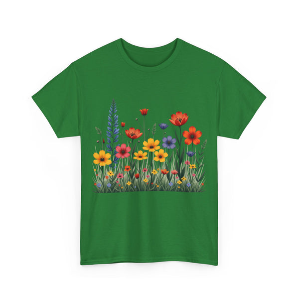 Wildflowers, Graphic T-Shirts for Women, Floral Shirt, Womens Short Sleeve, Ladies Graphic Tees #5117TTS