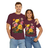 Wildflowers and Pink & Yellow Roses, Graphic T-Shirts for Women, Floral Shirt, Womens Short Sleeve, Ladies Graphic Tees #5148TTS