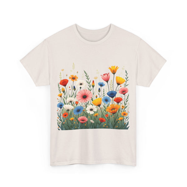 Wildflowers, Graphic T-Shirts for Women, Floral Shirt, Womens Short Sleeve, Ladies Graphic Tees #5108TTS