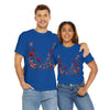 Wildflowers and Red Roses, Graphic T-Shirts for Women, Floral Shirt, Womens Short Sleeve, Ladies Graphic Tees #5033TTS