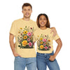 Wildflowers and Pink & Yellow Roses, Graphic T-Shirts for Women, Floral Shirt, Womens Short Sleeve, Ladies Graphic Tees #5150TTS