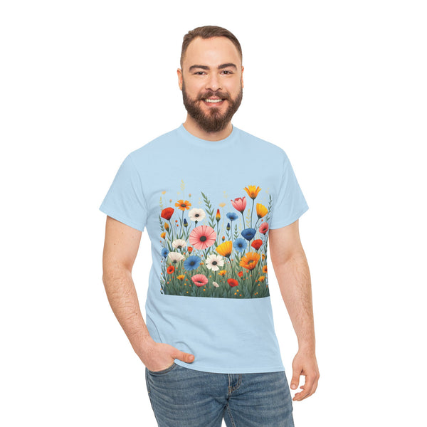 Wildflowers, Graphic T-Shirts for Women, Floral Shirt, Womens Short Sleeve, Ladies Graphic Tees #5108TTS