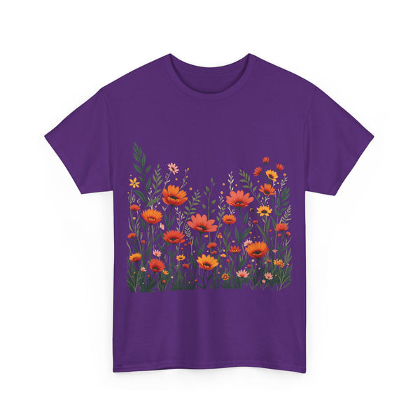 Wildflowers, Graphic T-Shirts for Women, Floral Shirt, Womens Short Sleeve, Ladies Graphic Tees #5102TTS