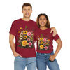 Wildflowers and Pink & Yellow Roses, Graphic T-Shirts for Women, Floral Shirt, Womens Short Sleeve, Ladies Graphic Tees #5150TTS