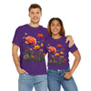 Wildflowers and Orange Roses, Graphic T-Shirts for Women, Floral Shirt, Womens Short Sleeve, Ladies Graphic Tees #5044TTS