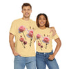 Wildflowers and Pink Roses, Graphic T-Shirts for Women, Floral Shirt, Womens Short Sleeve, Ladies Graphic Tees #5019TTS