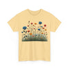 Wildflowers and Blue Roses, Graphic T-Shirts for Women, Floral Shirt, Womens Short Sleeve, Ladies Graphic Tees #5050TTS