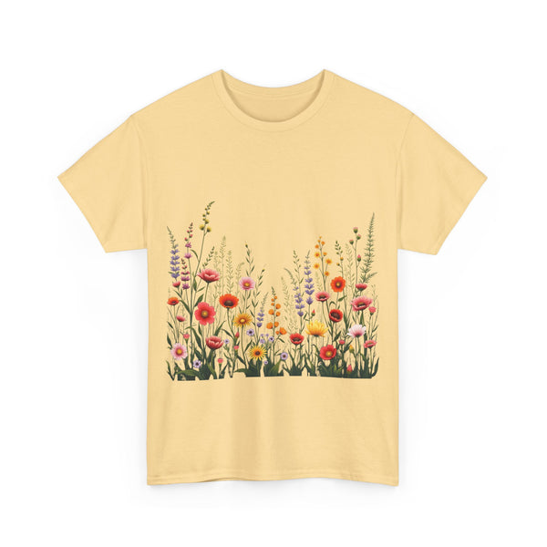 Wildflowers, Graphic T-Shirts for Women, Floral Shirt, Womens Short Sleeve, Ladies Graphic Tees #5104TTS