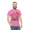 Wildflowers and Red Roses, Graphic T-Shirts for Women, Floral Shirt, Womens Short Sleeve, Ladies Graphic Tees #5035TTS