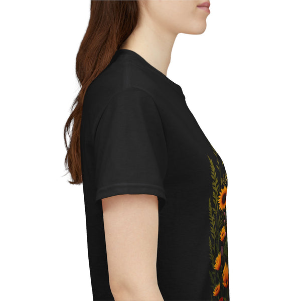 Sunflowers & Wildflowers, Graphic T-Shirts for Women, Floral Shirt, Womens Short Sleeve, Ladies Graphic Tees #5154TTS