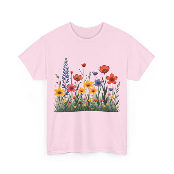 Wildflowers, Graphic T-Shirts for Women, Floral Shirt, Womens Short Sleeve, Ladies Graphic Tees #5117TTS