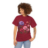 Wildflowers and Pink/Violet Roses, Graphic T-Shirts for Women, Floral Shirt, Womens Short Sleeve, Ladies Graphic Tees #5100TTS